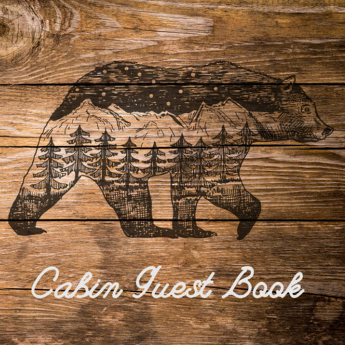 Cabin guest book large line - cabin,